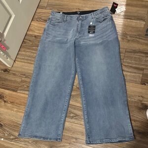 LuLaRoe Light Blue Wide-Leg Jeans denim
